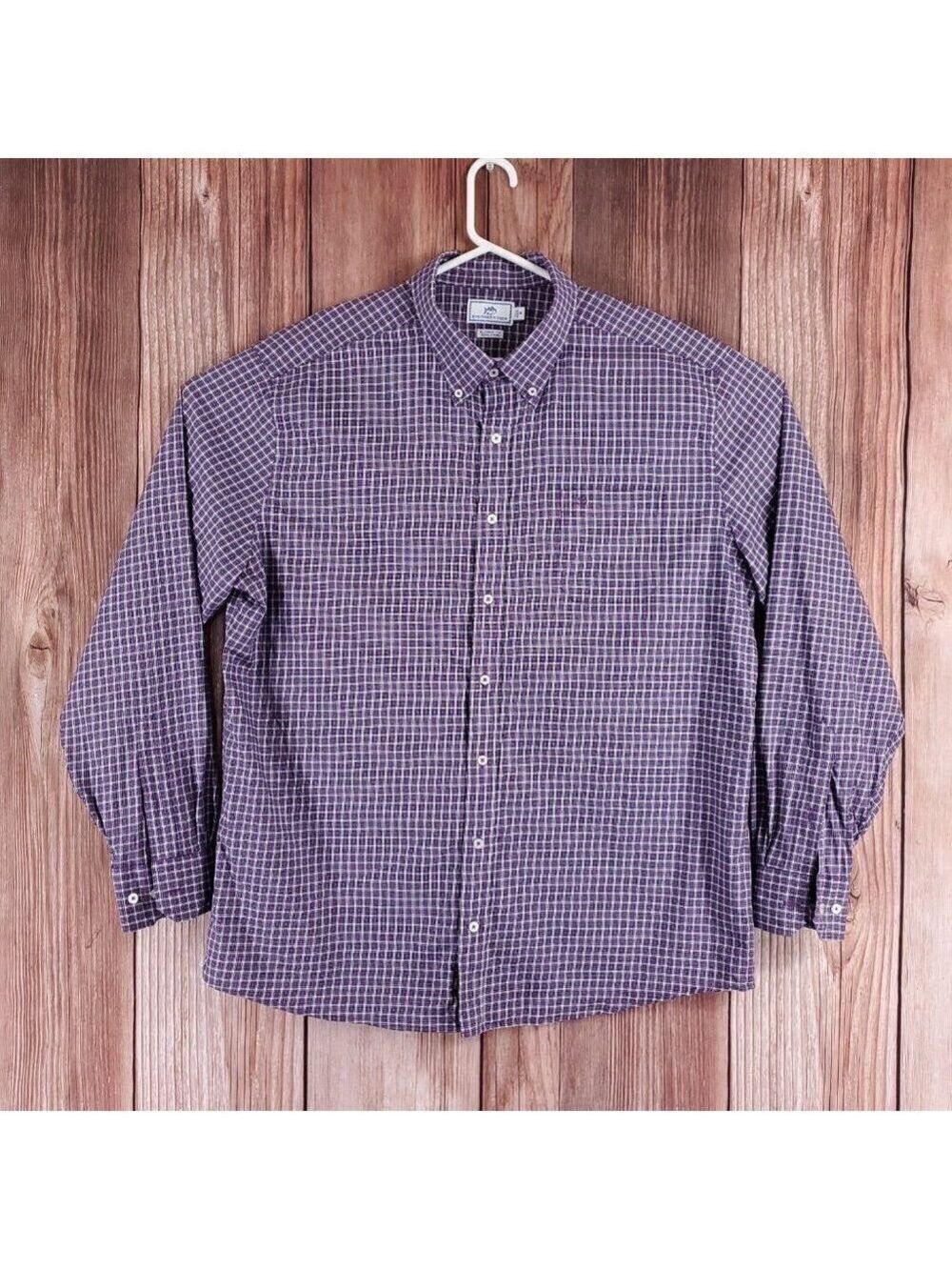 Southern Tide Mens Size XXL Classic Fit Purple Long Sleeve Button Down Shirt